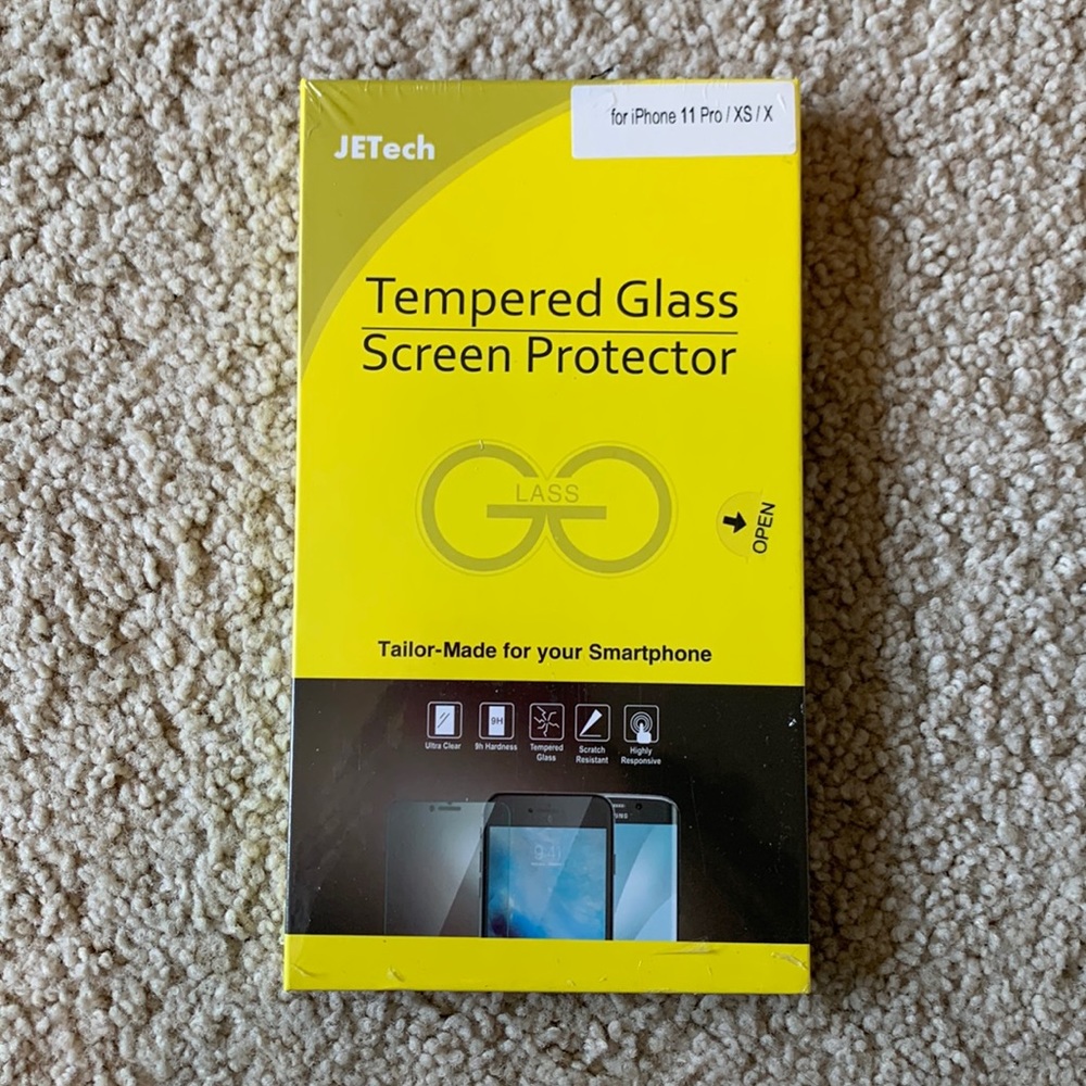 2 pack iPhone XS glass phone screen protector